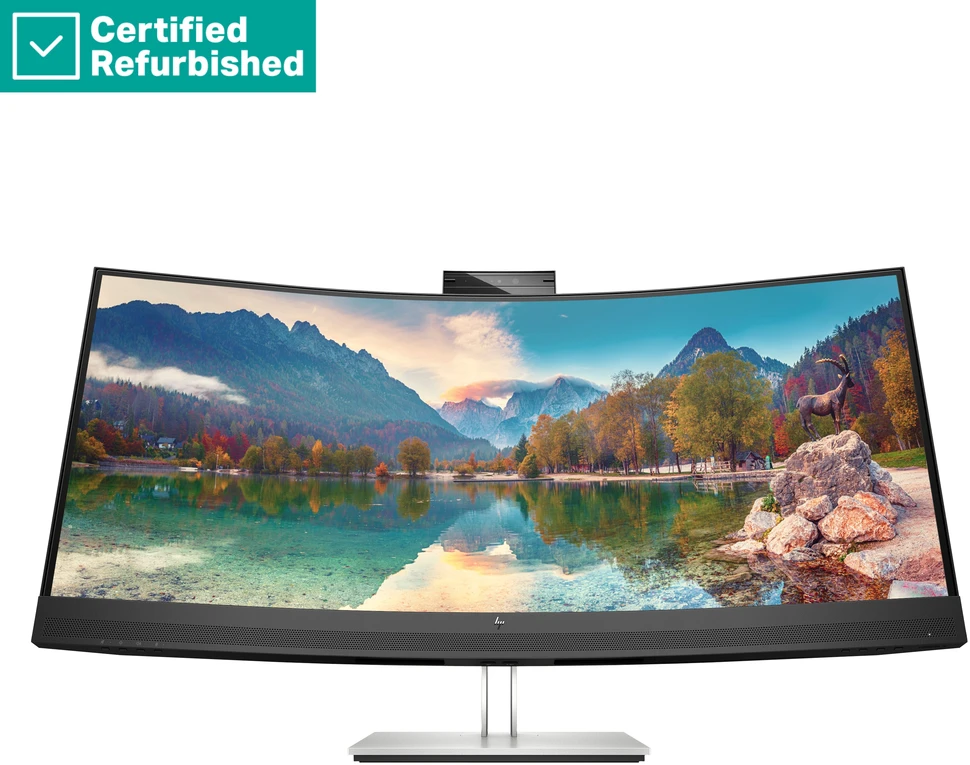 Hewlett Packard (HP) Monitorius - HP E34m G4 34" Lenktas WQHD Konferencijų Monitorius, Atnaujintas, Juoda