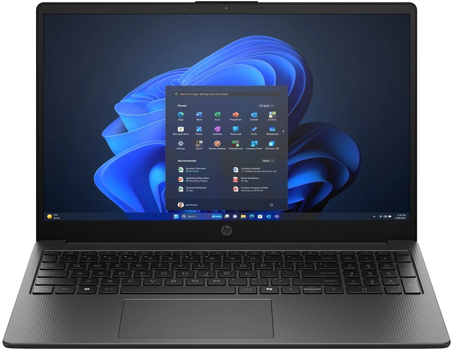 Hewlett Packard (HP) HP 255R 15.6" G10 nešiojamas kompiuteris, AMD Ryzen™ 7 7735U, Full HD, 16 GB DDR5-SDRAM, 512 GB SSD, Wi-Fi 6 (802.11ax), Windows 11 Pro, juodas
