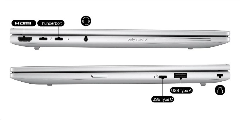 Hewlett Packard (HP) HP EliteBook 8 G1i AI Intel Core Ultra 7 255U Nešiojamas kompiuteris 35.6 cm (14") WUXGA 32 GB DDR5-SDRAM 512 GB SSD Wi-Fi 6E (802.11ax) Windows 11 Pro AI PC Sidabrinis