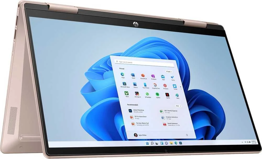 HP Pavilion x360 2-in-1 Nešiojamas kompiuteris 14-ek2000ny - Core 5-120U, 16GB, 512GB SSD, 14 FHD 300-nit Touch, 5MP cam, US klaviatūra su pašvietimu, 43Wh, Pale golden rose, Win 11 Home, 1 metai