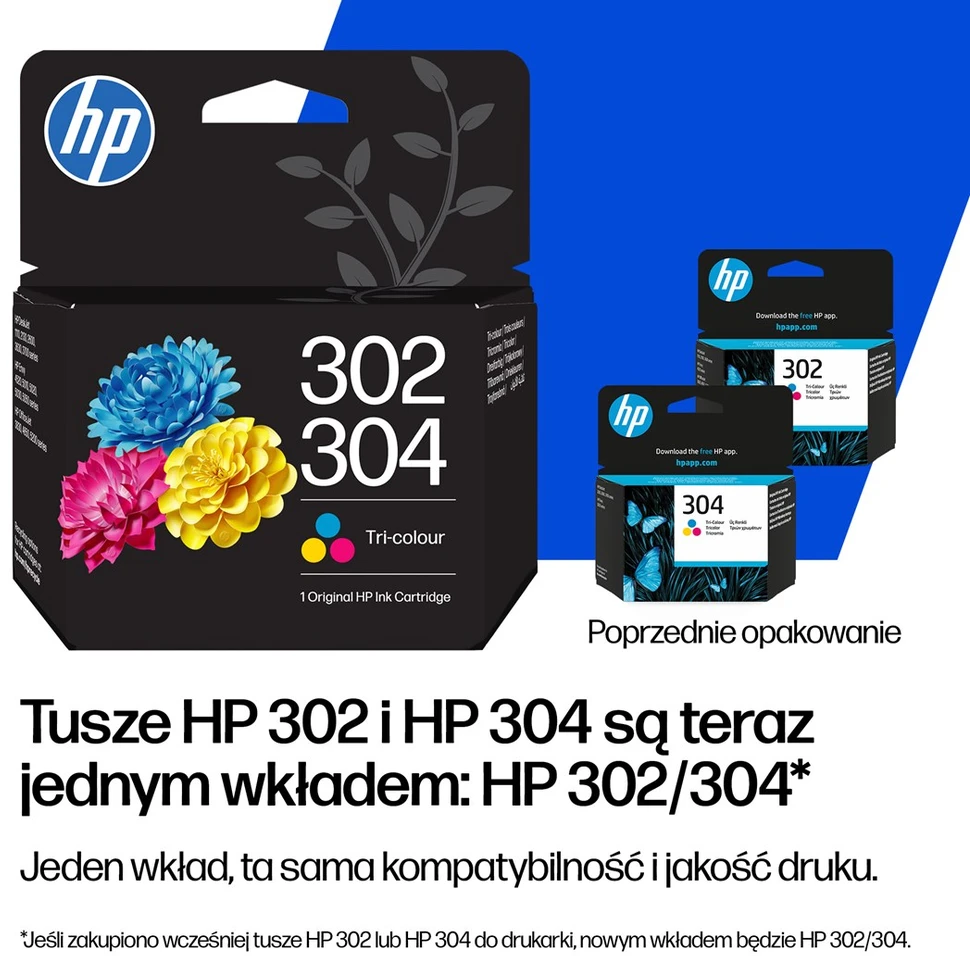 HP 302 XL/ 304XL spalva B7RT8AE