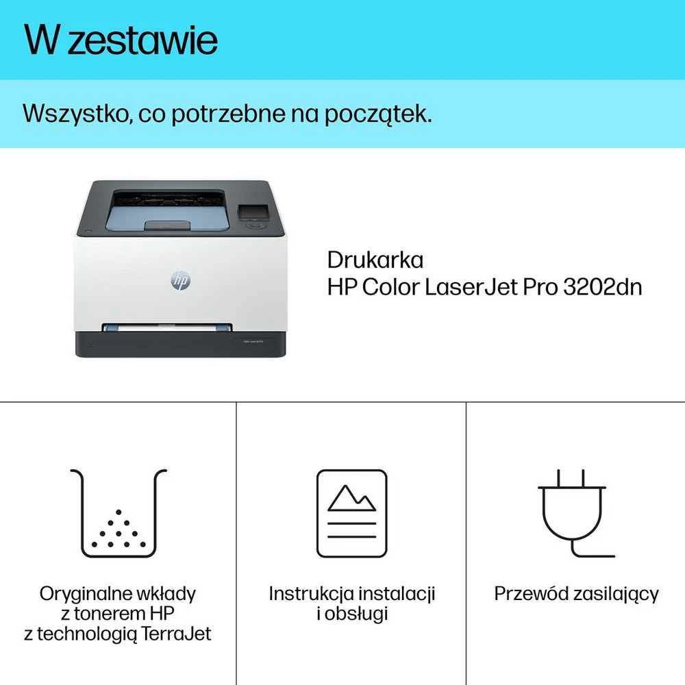 HP Color LaserJet Pro 3202dn Spausdintuvas - A4 Color lazerinis, Print, Auto-Duplex, LAN, 25ppm, 150-2500 pages per mėnesį (pakeičia M255dw)
