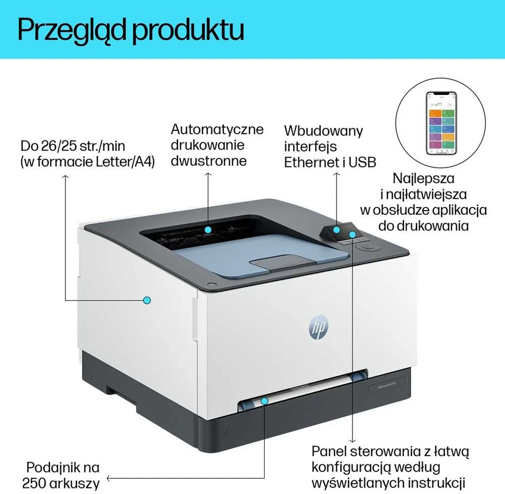 HP Color LaserJet Pro 3202dn Spausdintuvas - A4 Color lazerinis, Print, Auto-Duplex, LAN, 25ppm, 150-2500 pages per mėnesį (pakeičia M255dw)