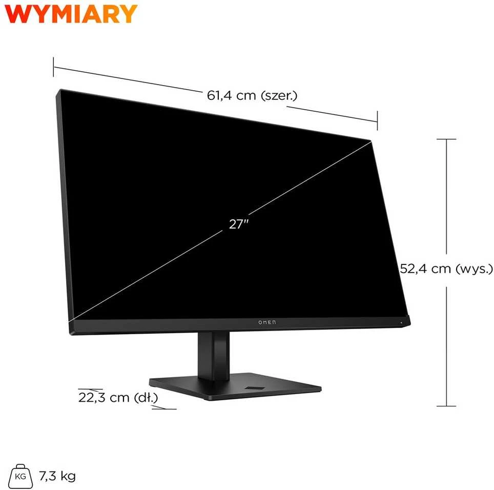 HP OMEN 27 inch QHD 180Hz Gaming Monitorius - 27q G2