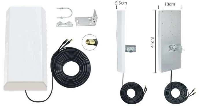 Hismart 5G antena su montavimo priedais ir kabeliais