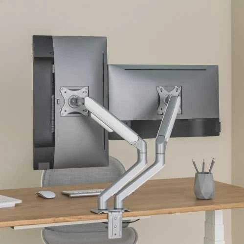 Hismart Dviejų 17”-32” monitorių spyruoklinis laikiklis