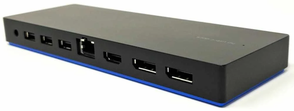 HP Elite USB-C Dock G4| 1 × USB 3.0|1 × USB-C| 3,5 mm Audio Jack|1 × Gigabit Ethernet|1 × HDMI 2.0|1 × DisplayPort|2 × Powered USB 3.0|1 × USB 2.0| Atnaujintas/Renew