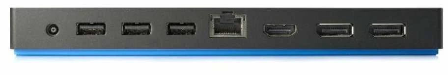 HP Elite USB-C Dock G4| 1 × USB 3.0|1 × USB-C| 3,5 mm Audio Jack|1 × Gigabit Ethernet|1 × HDMI 2.0|1 × DisplayPort|2 × Powered USB 3.0|1 × USB 2.0| Atnaujintas/Renew