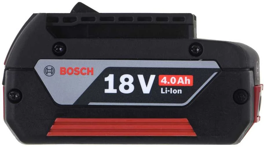 Bosch 18V 4.0Ah Li-ion akumuliatorius: šoninis vaizdas