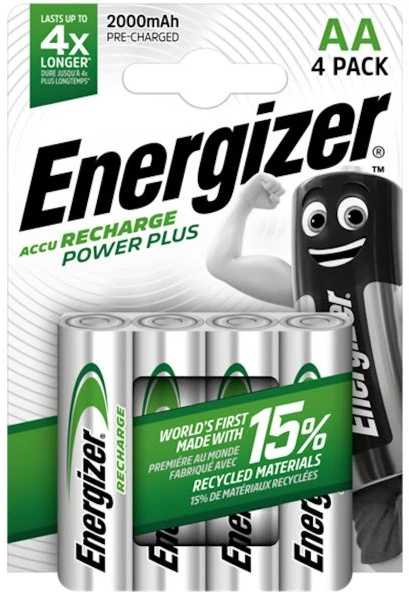 Energizer Accu Įkraunami Elementai AA R6 2000mAh NiMH 1.2V 4vnt