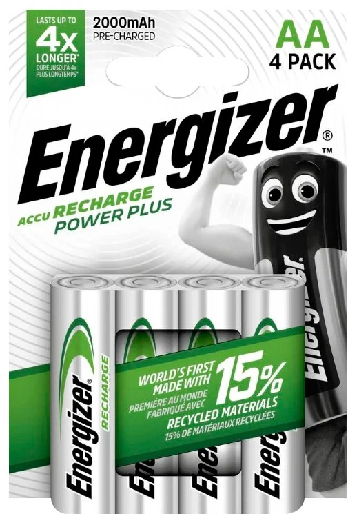 Energizer Accu Įkraunami Elementai AA R6 2000mAh NiMH 1.2V 4vnt