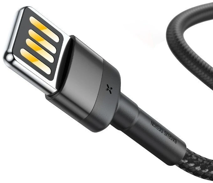Baseus Cafule dvipusis USB Lightning kabelis 2.4A 1m - Pilkas / Juodas