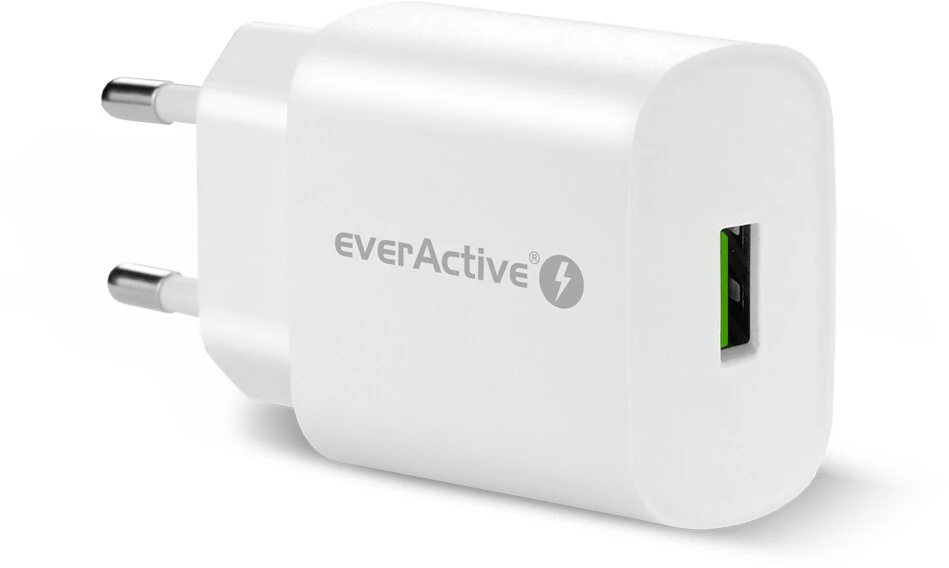 Įkroviklis - everActive SC-250Q 18W Greitas Įkrovimas 3.0 USB Įkroviklis, Balta