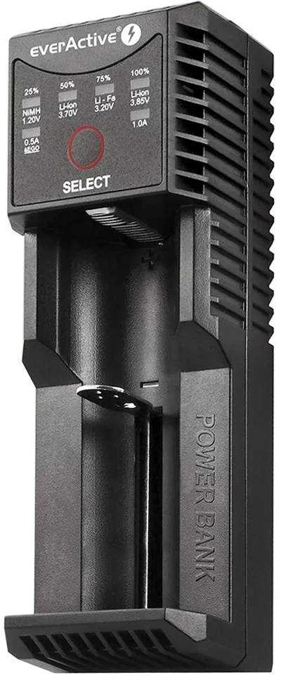 everActive universalus Li-Ion/LiFePO4 ir Ni-MH akumuliatorių kroviklis su Powerbank funkcija UC100C