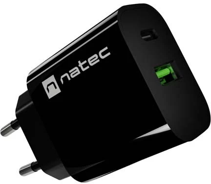 NATEC NUC-2397 mobile device charger Universal Juodas AC Fast charging Indoor