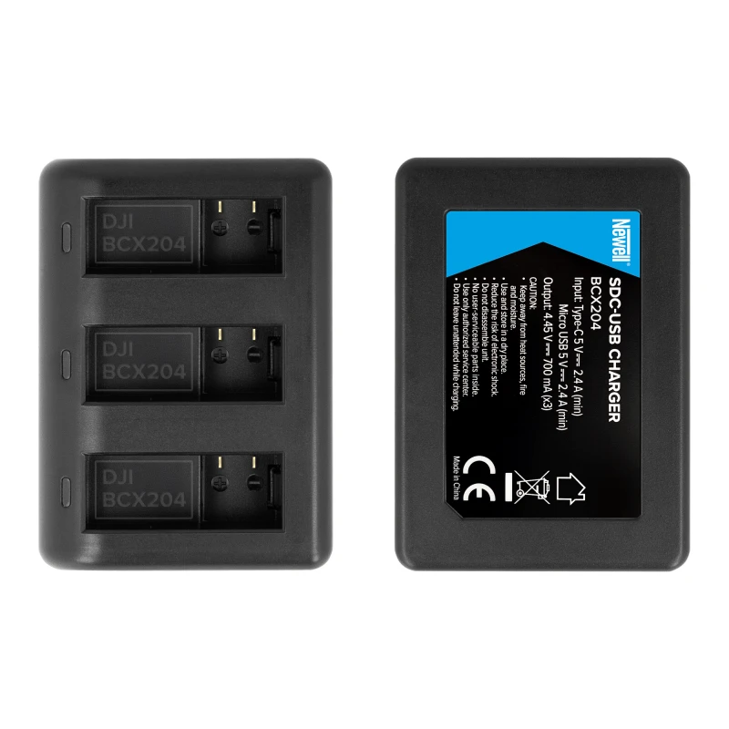 Įkroviklis - Newell SDC-USB Trijų Kanalų Įkroviklis BCX204 Baterijoms Juodas