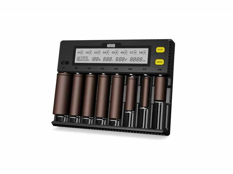 Įkroviklis Newell Smart C8 skirtas NiMH / Li-Ion baterijoms