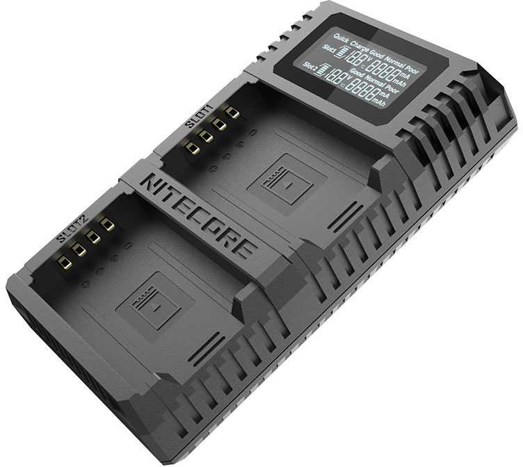 Įkroviklis - Nitecore FX2 Pro Dual Charger for Fujifilm NP T125 LCD