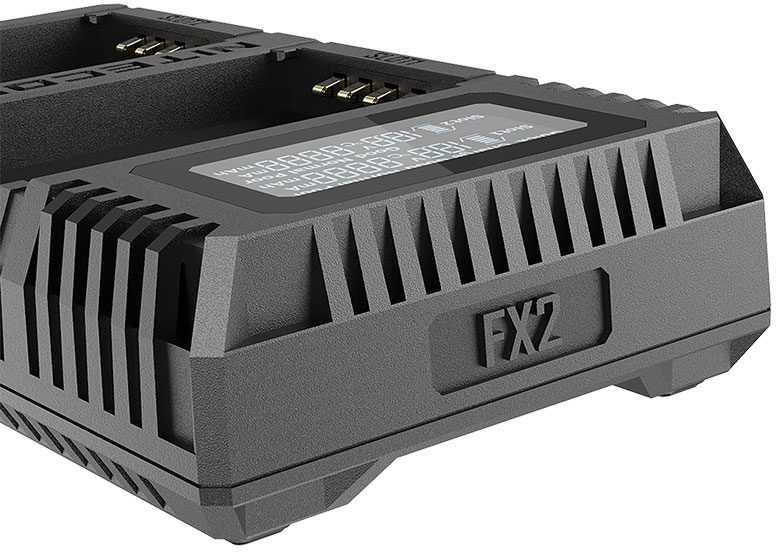 Įkroviklis - Nitecore FX2 Pro Dual Charger for Fujifilm NP T125 LCD