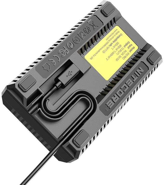 Įkroviklis - Nitecore FX2 Pro Dual Charger for Fujifilm NP T125 LCD