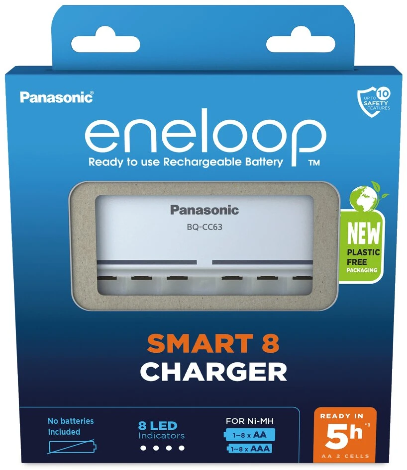 Kroviklis Panasonic ENELOOP BQ-CC63E, 5 val