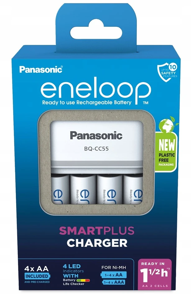 Kroviklis Panasonic ENELOOP K-KJ55MCD40E, 1.5 val; +(4xAA)
