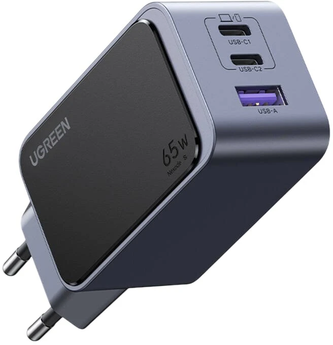Įkroviklis - UGREEN 65W USB-C Dviejų Prievadų Greito Įkrovimo Adapteris