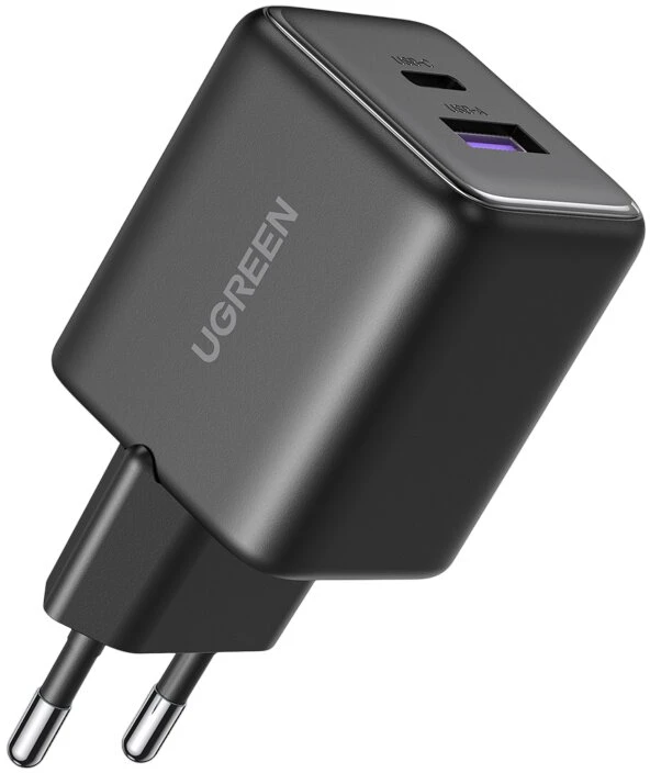 Įkroviklis jungiama į tinklą Ugreen X516 USB + USB-C, GaN, 30W (juoda)