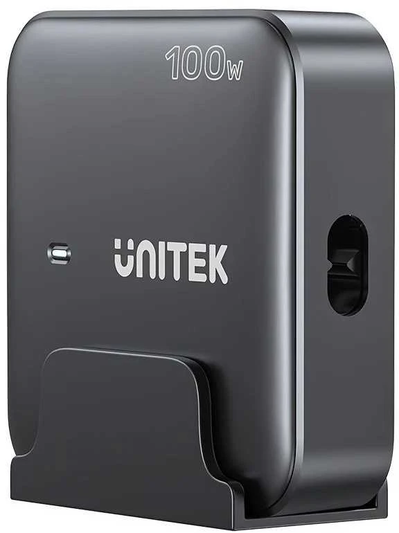 Unitek Įkroviklis rašomasis stalas GaN 100W 2xUSB-A 2xUSB-C juoda