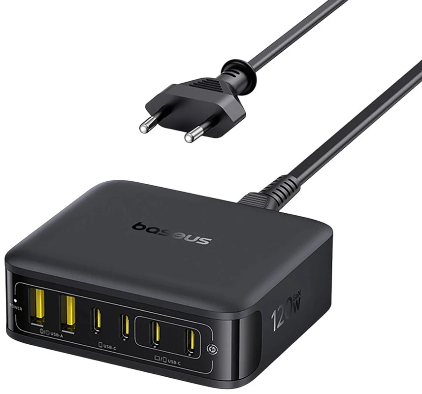 Įkrovimo Stotelė - Baseus EnerFill FH21 120 W GaN 4xUSB-C 2xUSB-A