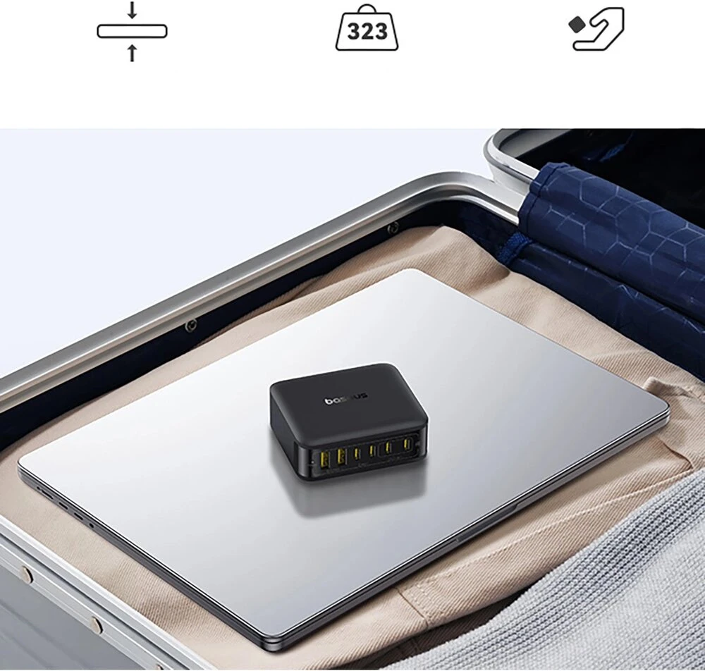 Įkrovimo Stotelė - Baseus EnerFill FH21 120 W GaN 4xUSB-C 2xUSB-A