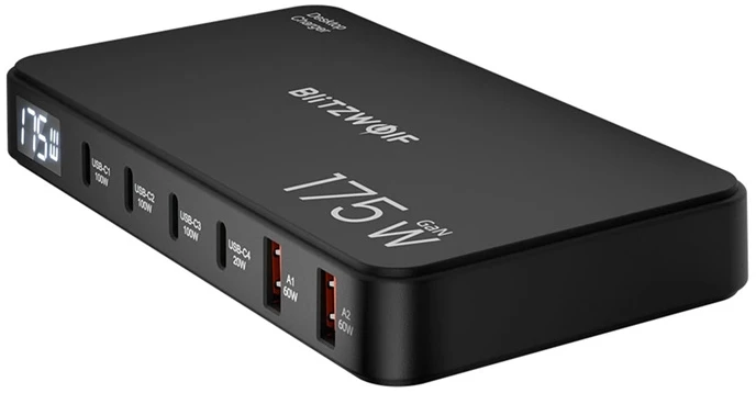 Blitzwolf BW-S30 6 viename įkrovimo stotelė, 4xUSB-C + 2xUSB, 175W