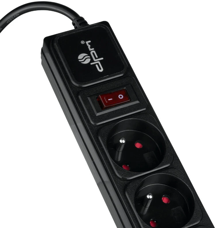 Ilgintuvas - DPM FMP6130, 5 Lizdai, 3 m, Juoda