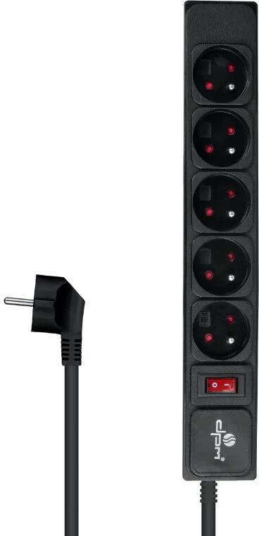 Ilgintuvas - DPM FMP6130, 5 Lizdai, 3 m, Juoda