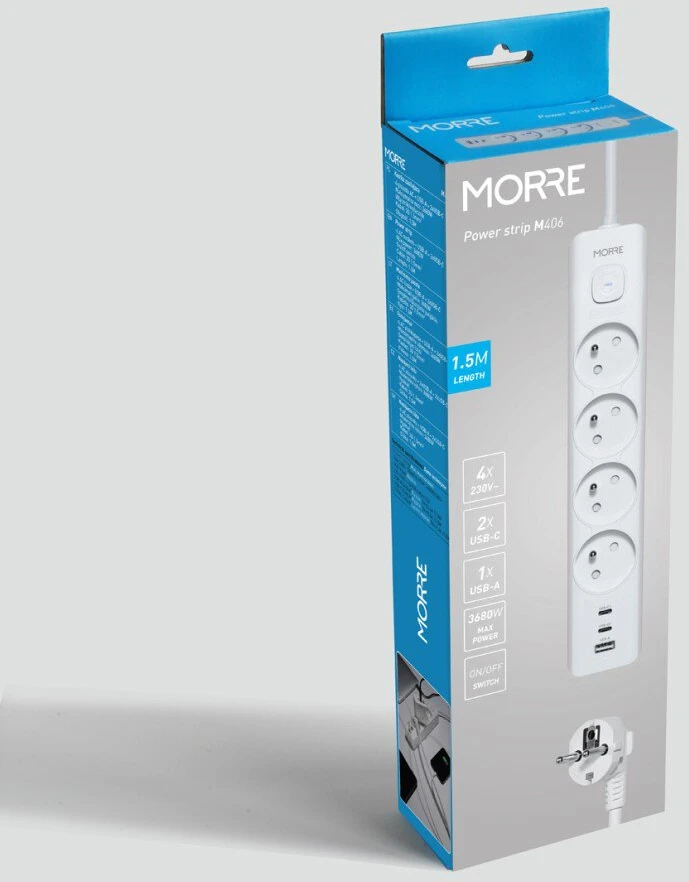 Tiross MORRE MAITINIMO JUOSTA 4G USB, 2xUSB-C, 1,5m