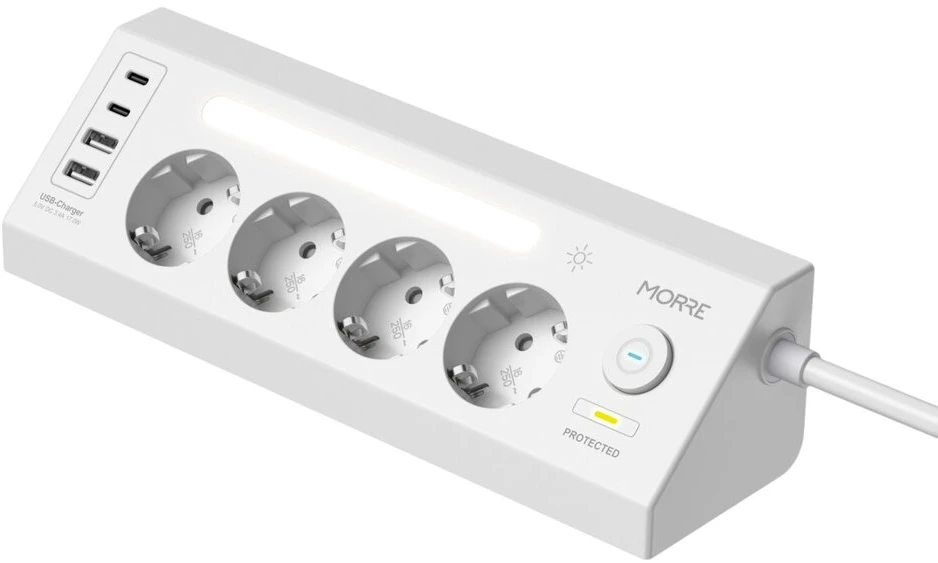 Tiross MORRE KAMPINIS MAITINIMO KANALAS 4G 2xUSB 2xUSB-C MIX SPALVA BALTA/JUODA