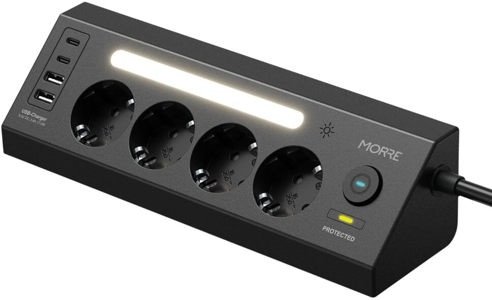 Tiross MORRE KAMPINIS MAITINIMO KANALAS 4G 2xUSB 2xUSB-C MIX SPALVA BALTA/JUODA