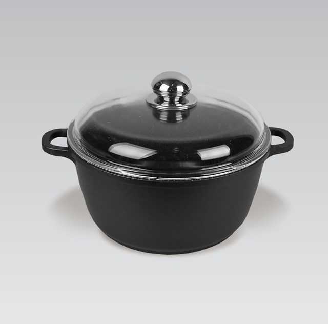 Maestro MR-4624C Puodas su dangčiu 24 cm 4 l Juodas
