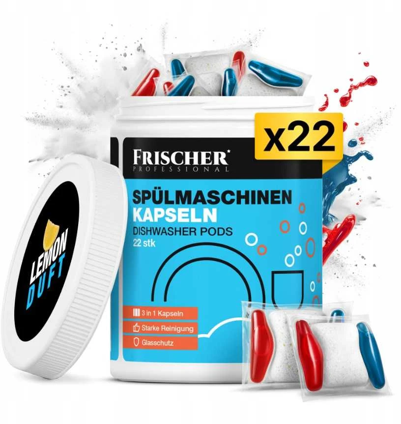 Frischer Šviežios 3-in-1 indaplovės kapsulės, 22 vnt