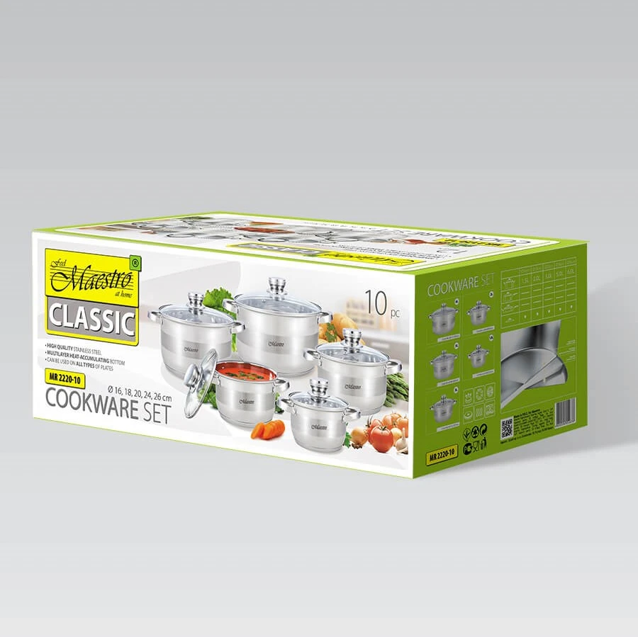 Puodų rinkinys MAESTRO MR-2220-10 10 items