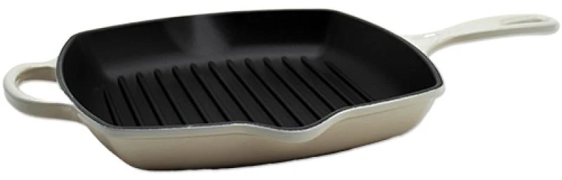 Indukcinė keptuvė - Le Creuset Signature Square Grilis Pan 26cm Non-Stick Smėlio