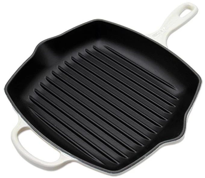 Indukcinė keptuvė - Le Creuset Signature Square Grilis Pan 26cm Non-Stick Smėlio