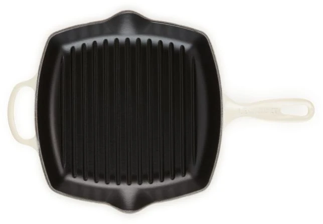 Indukcinė keptuvė - Le Creuset Signature Square Grilis Pan 26cm Non-Stick Smėlio