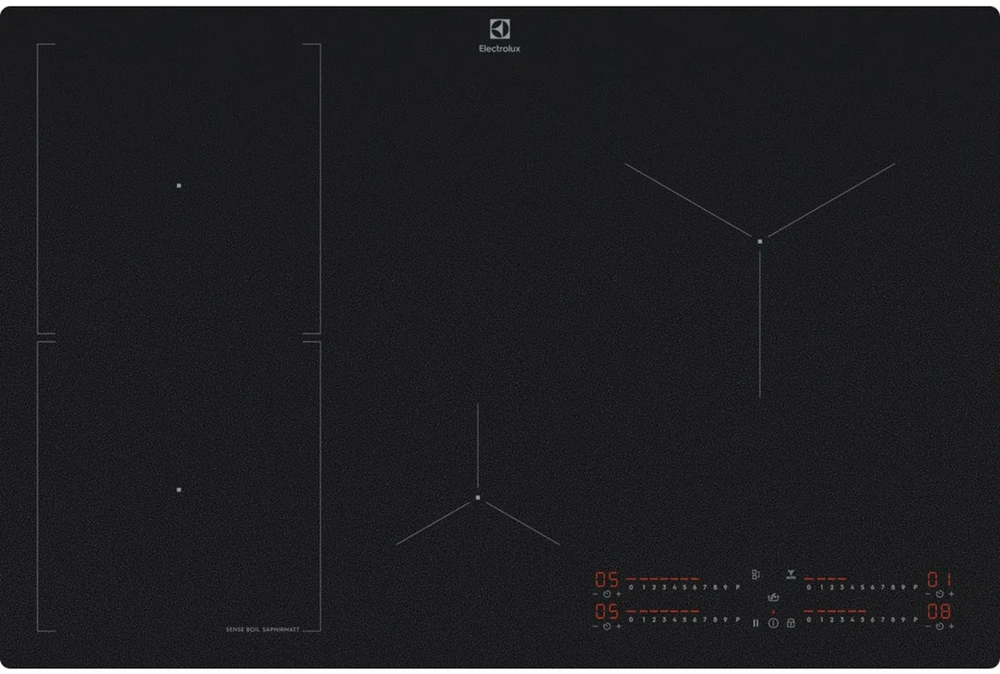 Electrolux Serie 700 EIS82453IZ Juodas Įmontuojama 80 cm Zonos indukcinė kaitlentė 4 zona(-os)