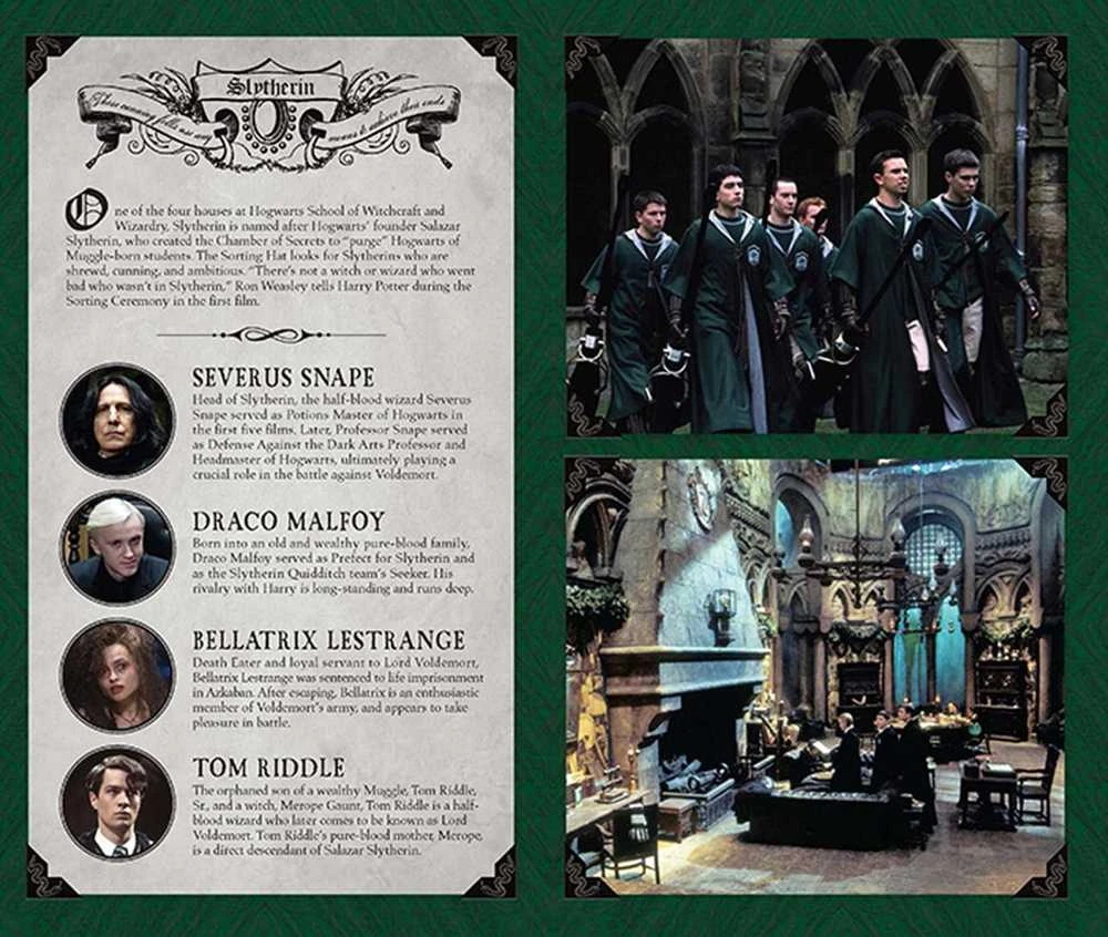 Insight Editions Nešiojamas Užrašų Knygelė - Harry Potter Slytherin Kietu Viršeliu 192 Puslapiai su Žymekliu ir Kišene