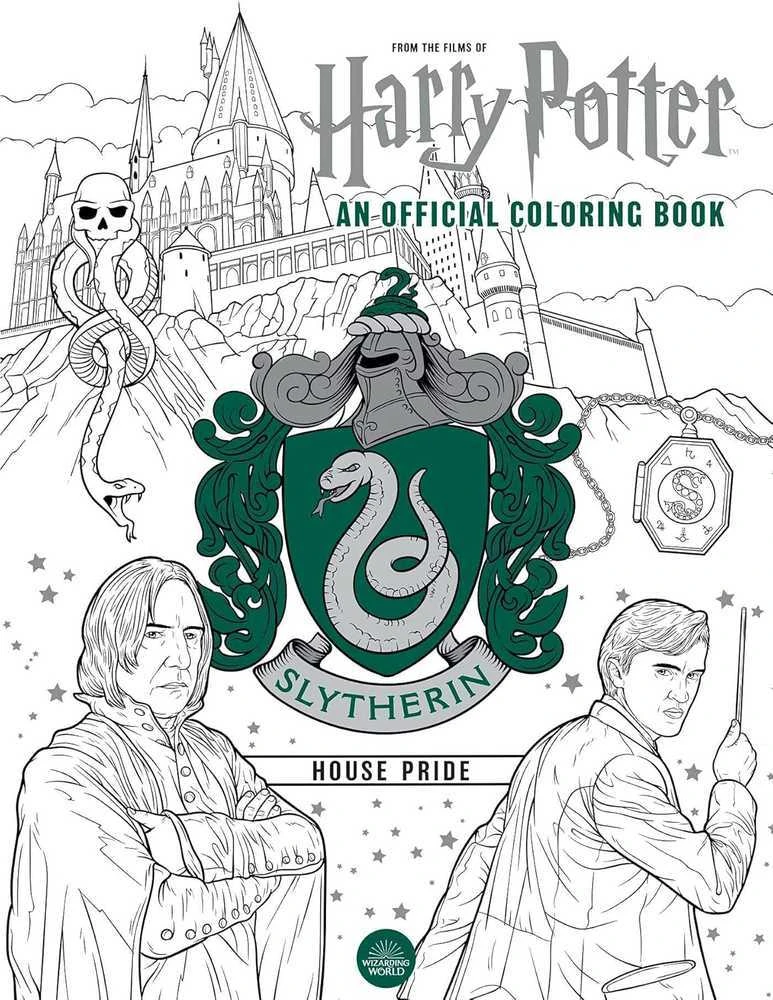 Insight Editions Spalvinimo Knyga - Harry Potter Slytherin Namo Pasididžiavimas 64 Puslapiai 21.7 x 28 cm