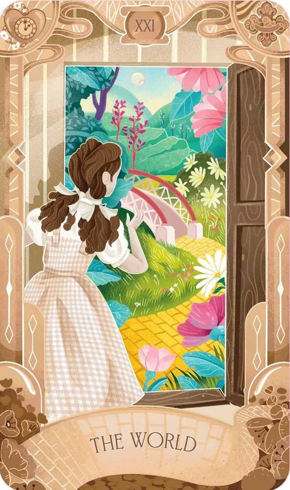 Insight Editions Taro kortų rinkinys - Wizard of Oz 78 Kortų Instrukcijų Knyga Dekoratyvi Dėžutė