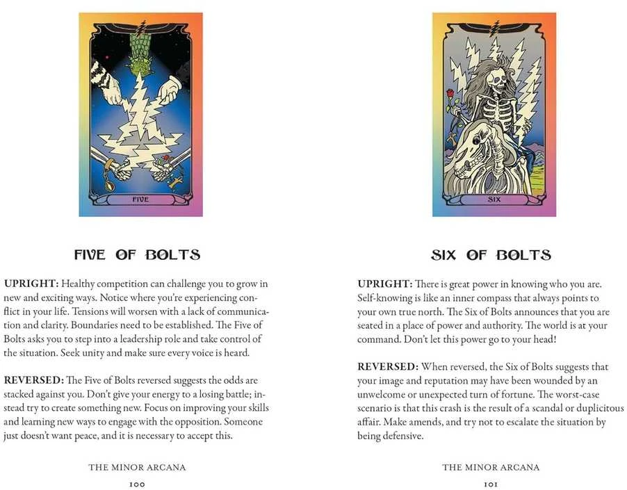 Insight Editions Grateful Dead taro kaladė su vadovu – 78 kortos, oficiali kolekcinė