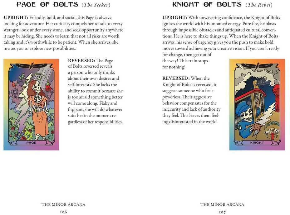 Insight Editions Grateful Dead taro kaladė su vadovu – 78 kortos, oficiali kolekcinė