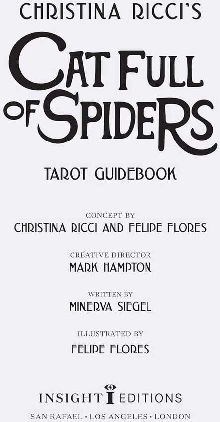 Insight Editions Taro kortų rinkinys - Christina Ricci Katė Pilna Vorų 78 Kortos 128 Puslapių Gidas